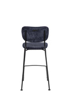 Benson 64.5 Cm - Set of 2 Bar & Counter Stools - Fabric - Dark Blue