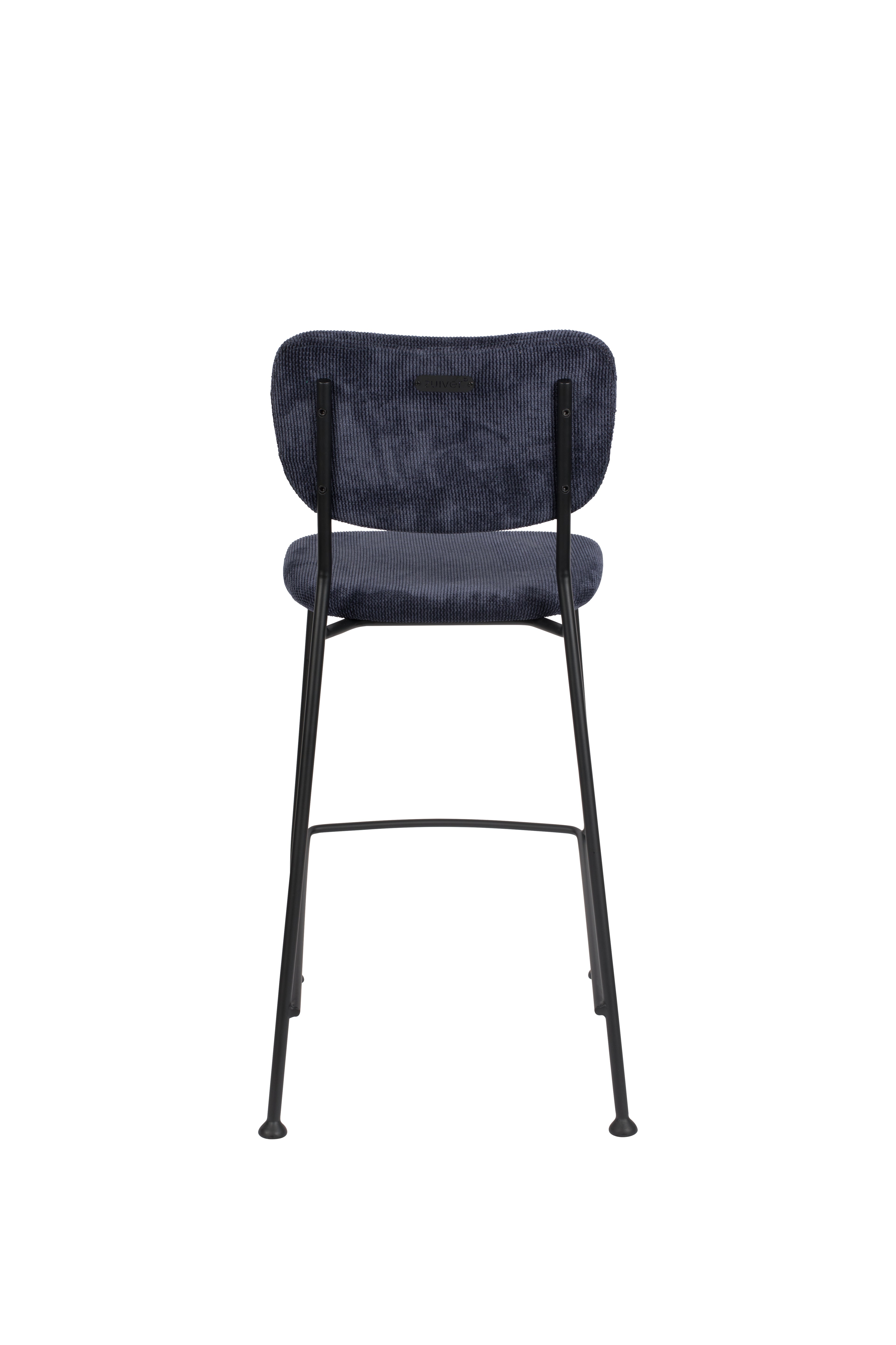 Benson 64.5 Cm - Set of 2 Bar & Counter Stools - Fabric - Dark Blue