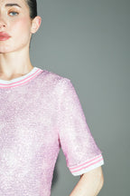 The Poppy Blouse With Pink Sequins