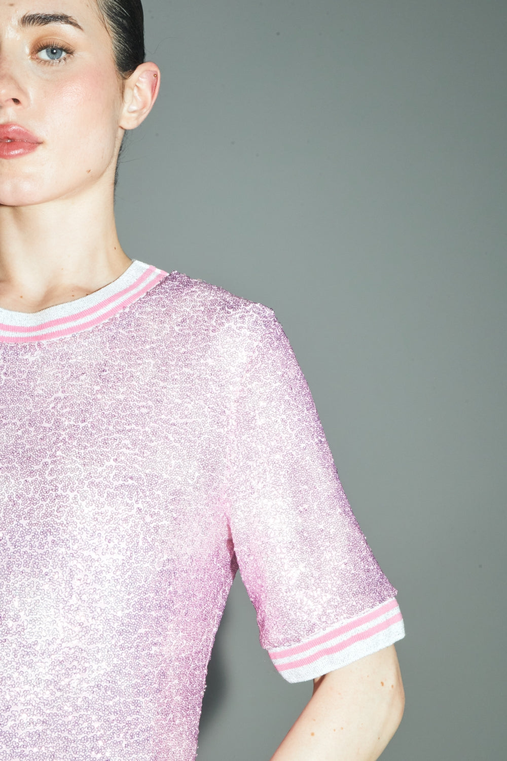 The Poppy Blouse With Pink Sequins