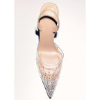 Chaussures Bout Transparent Strass