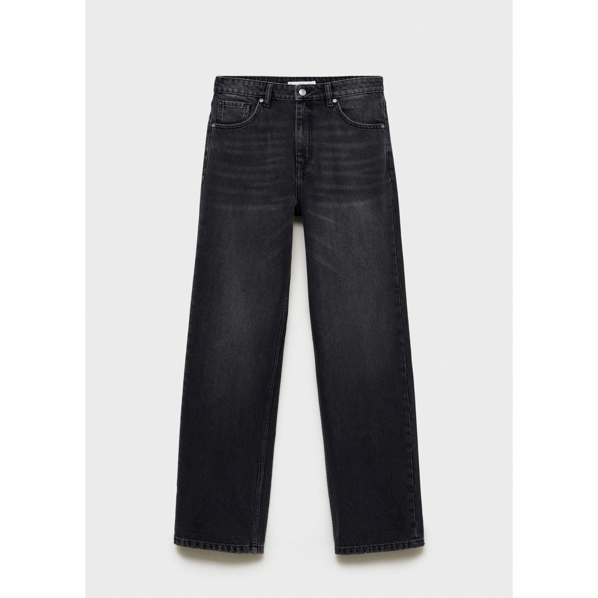 Jeans Miami Rectos Cintura Normal - Denim Negro