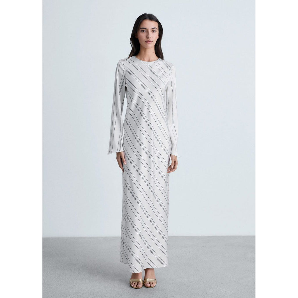 Robe À Rayures Satinée