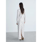 Robe À Rayures Satinée