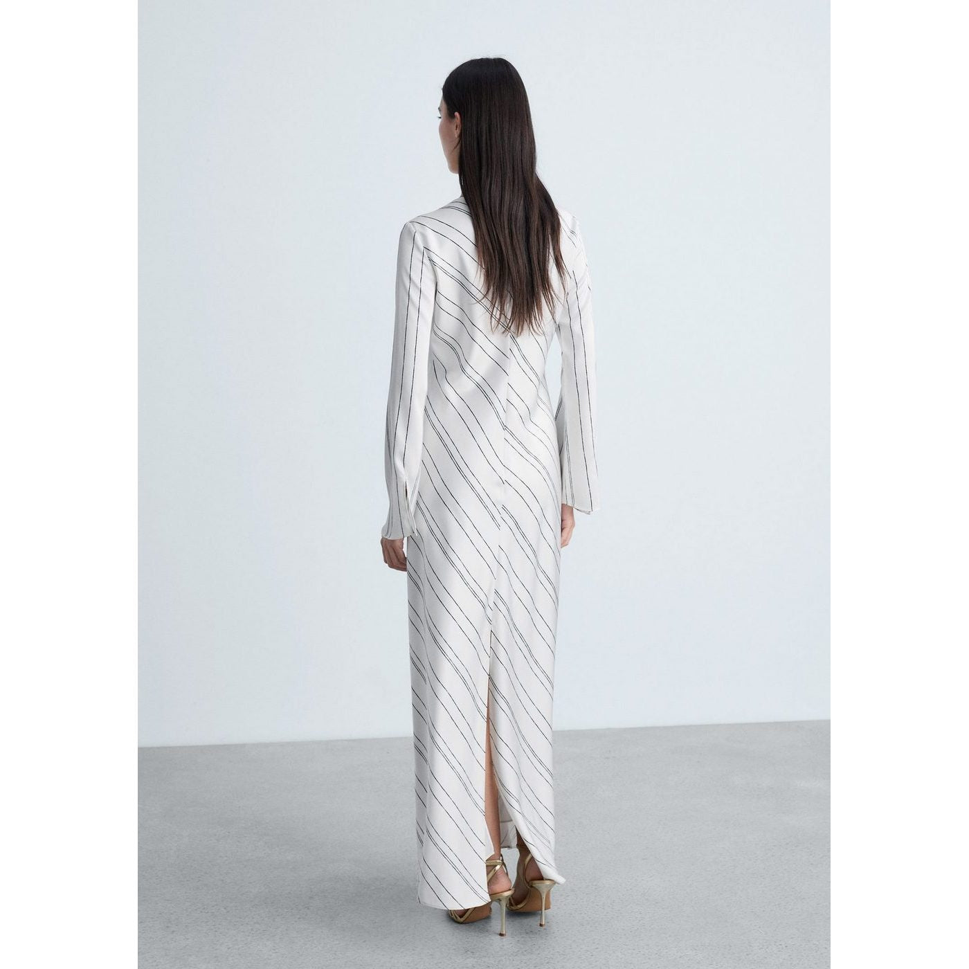Robe À Rayures Satinée