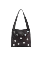 Borsa in pelle con doppio manico e specchi