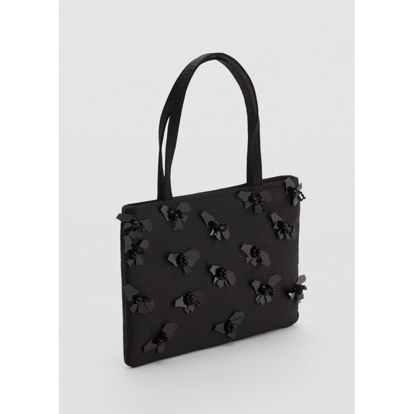 Sac À Main Avec Application De Fleurs
