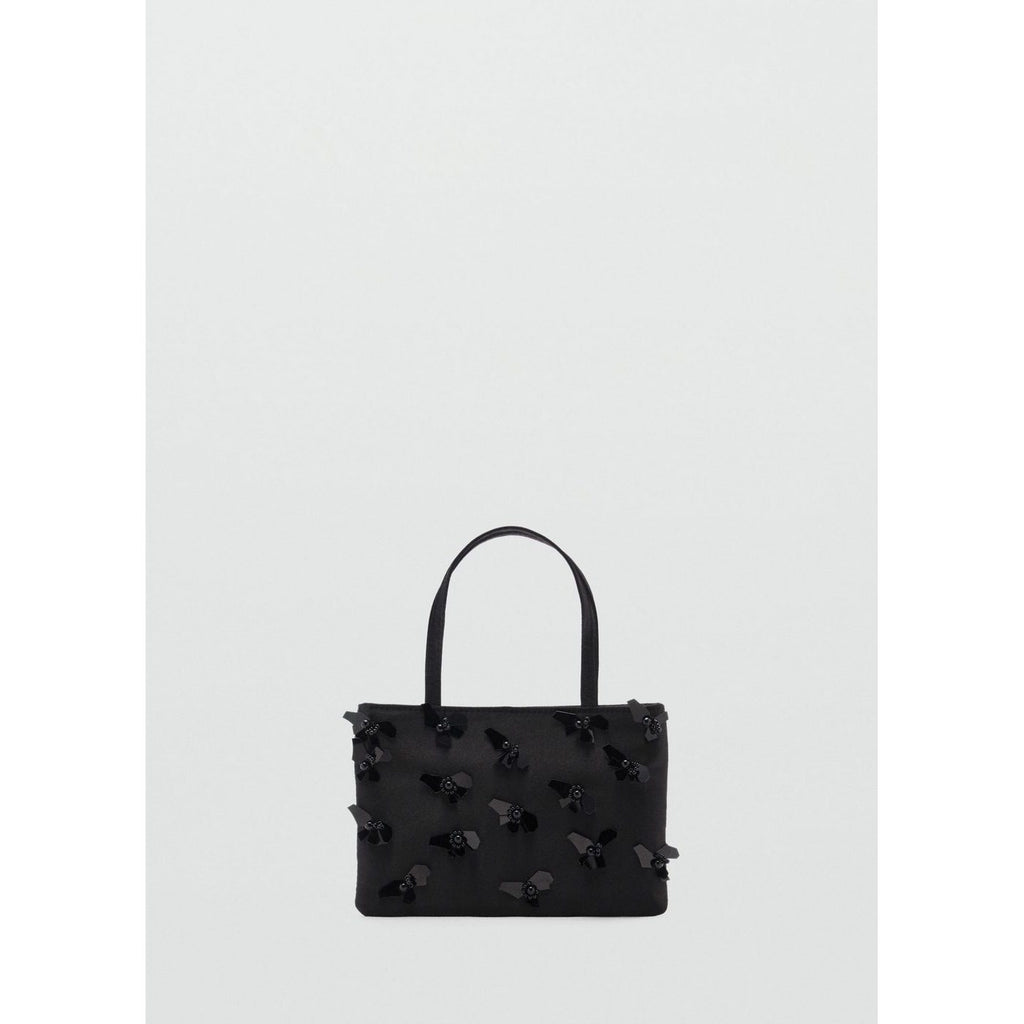 Sac À Main Avec Application De Fleurs