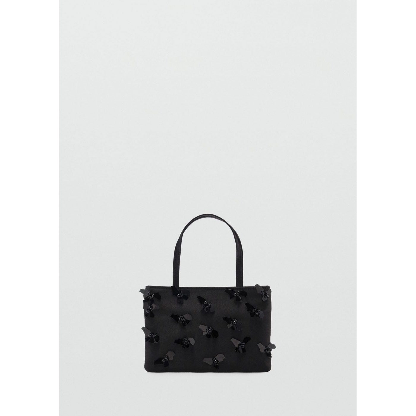 Sac À Main Avec Application De Fleurs