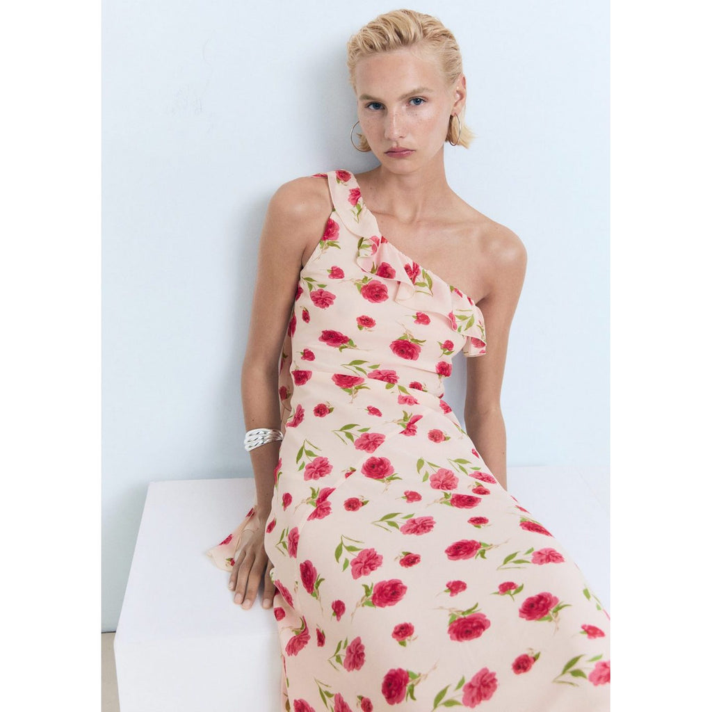 Robe À Fleurs Volantée