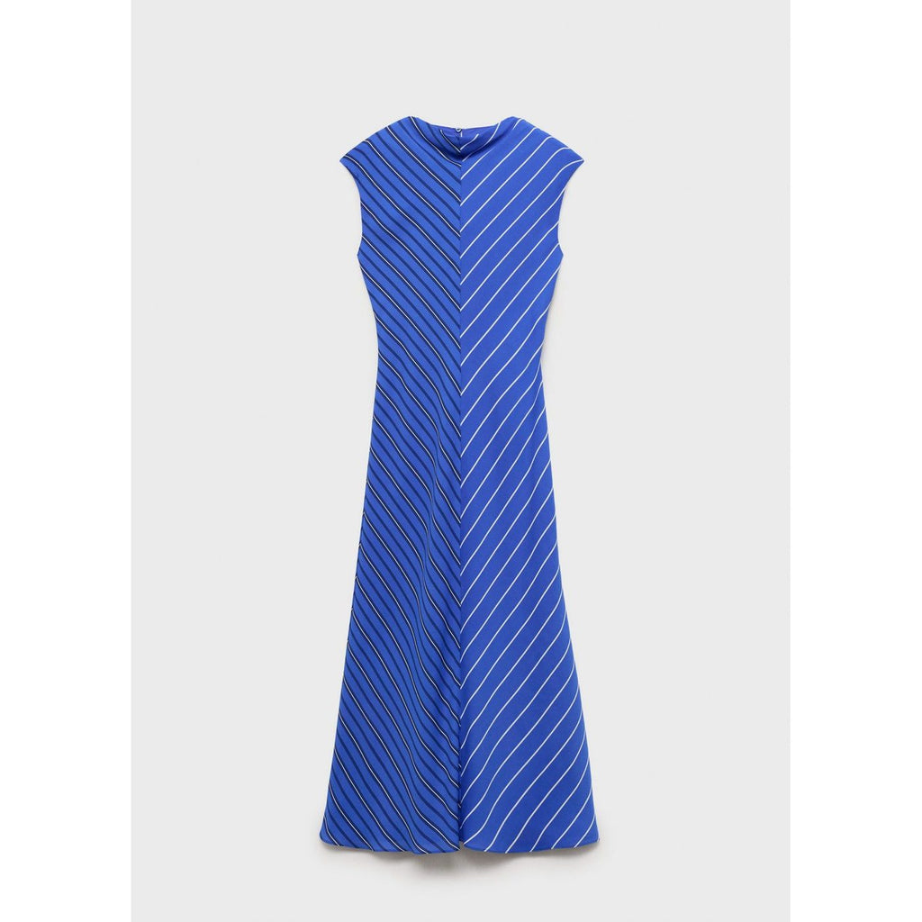 Robe Évasée Rayures Combinées