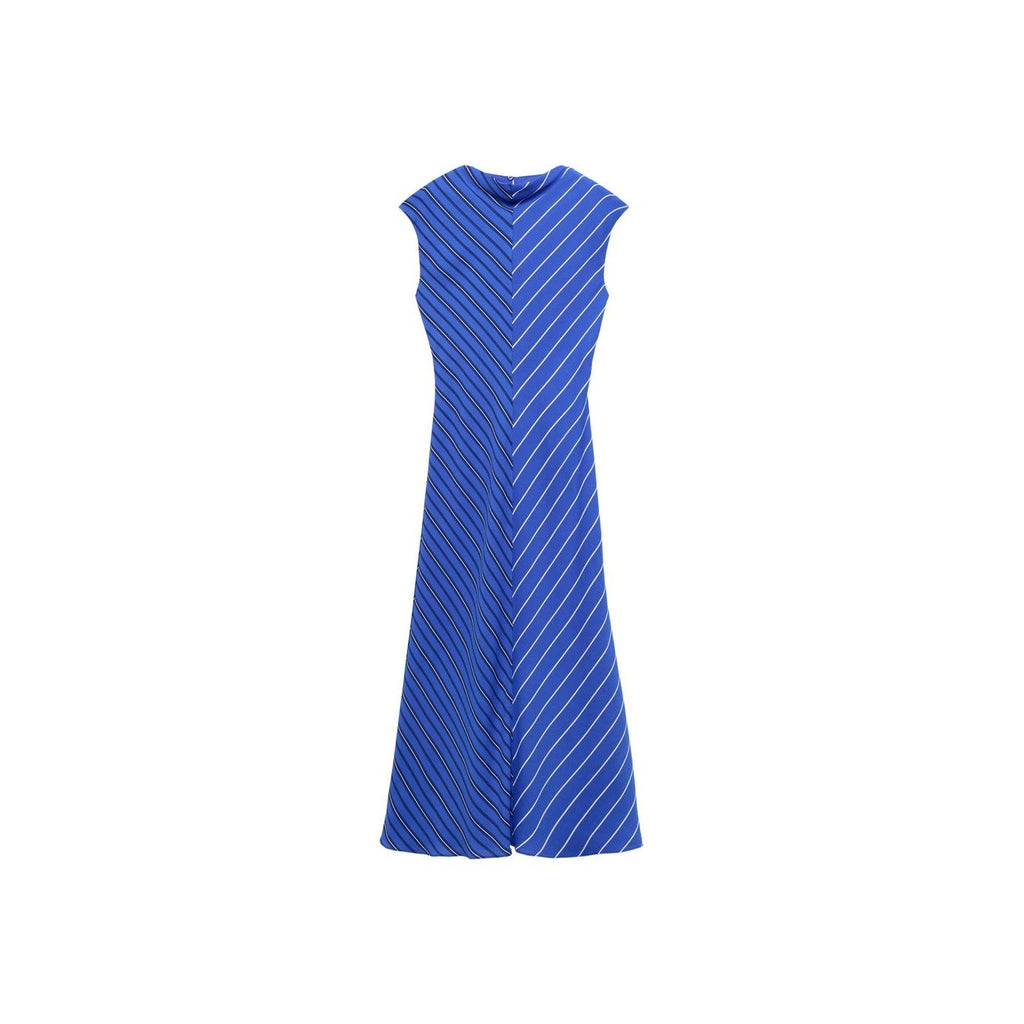 Robe Évasée Rayures Combinées