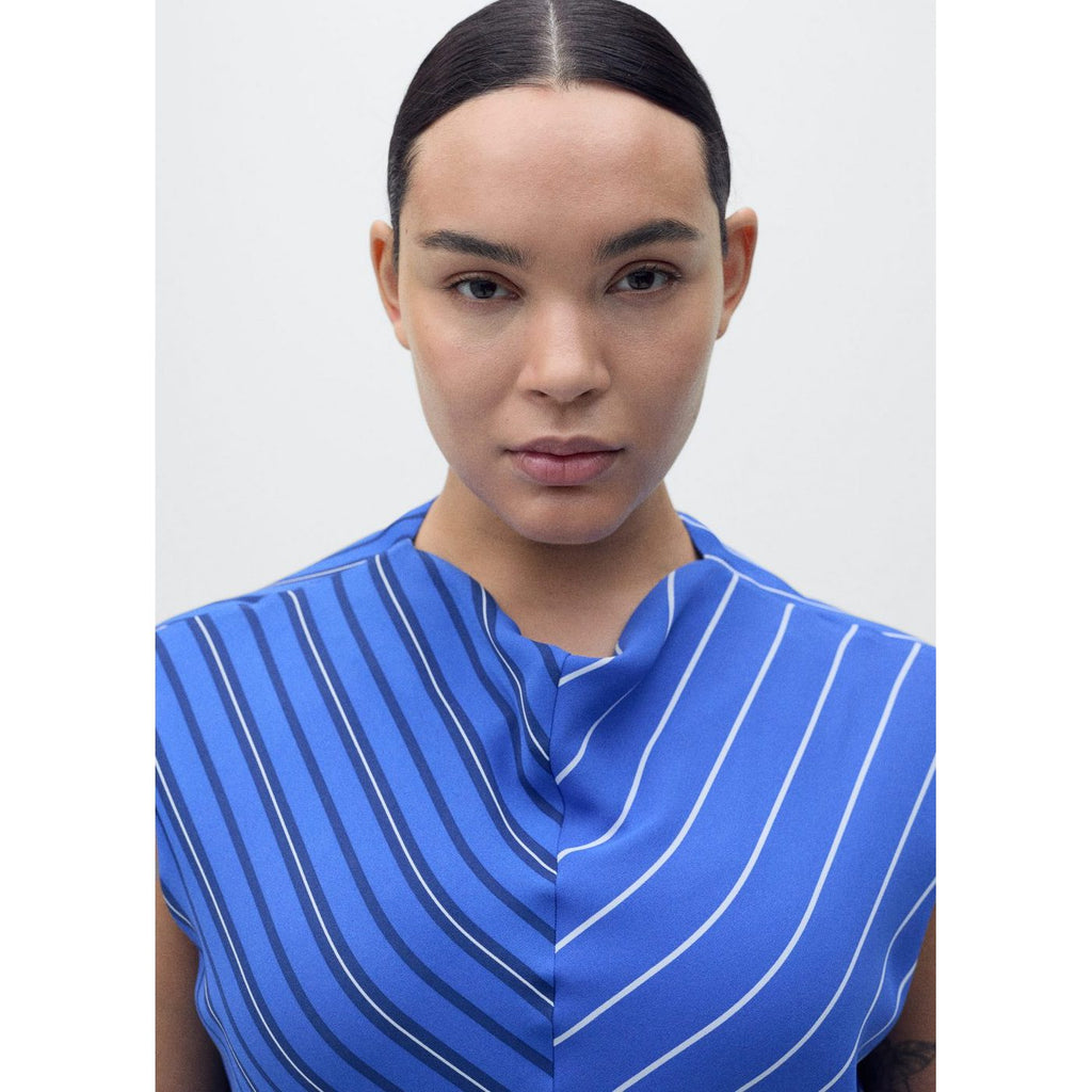 Robe Évasée Rayures Combinées