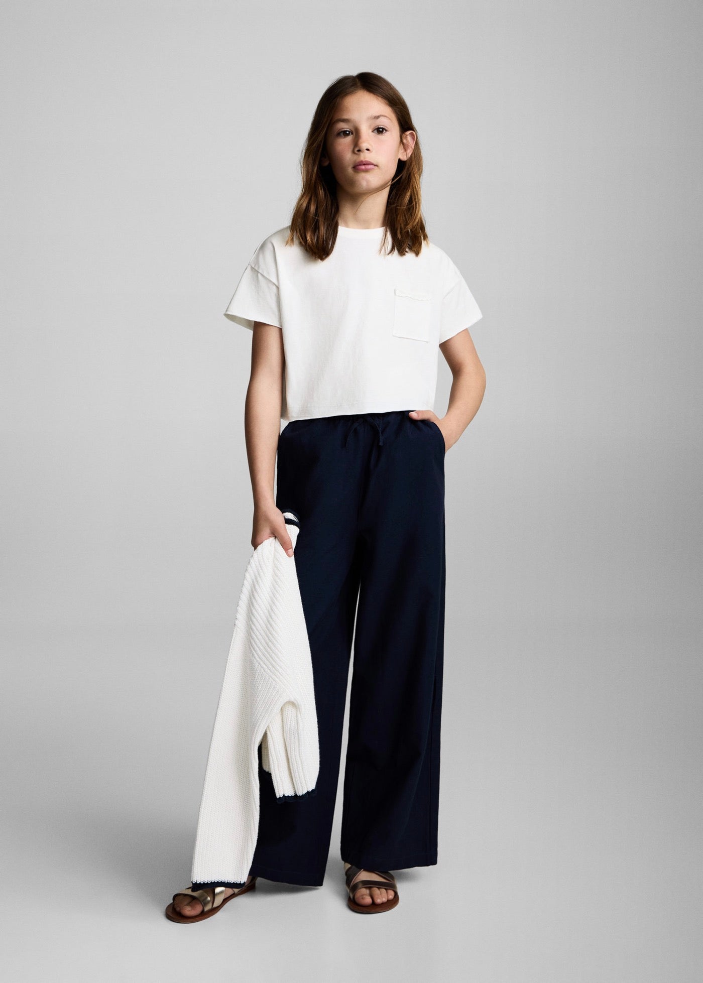 T-Shirt Edge Blanc Cassé - Fille