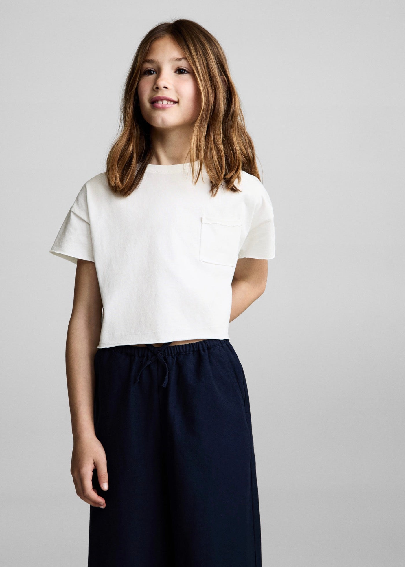 T-Shirt Edge Blanc Cassé - Fille