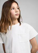 T-Shirt Edge Blanc Cassé - Fille