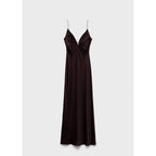 Robe Satinée Col V
