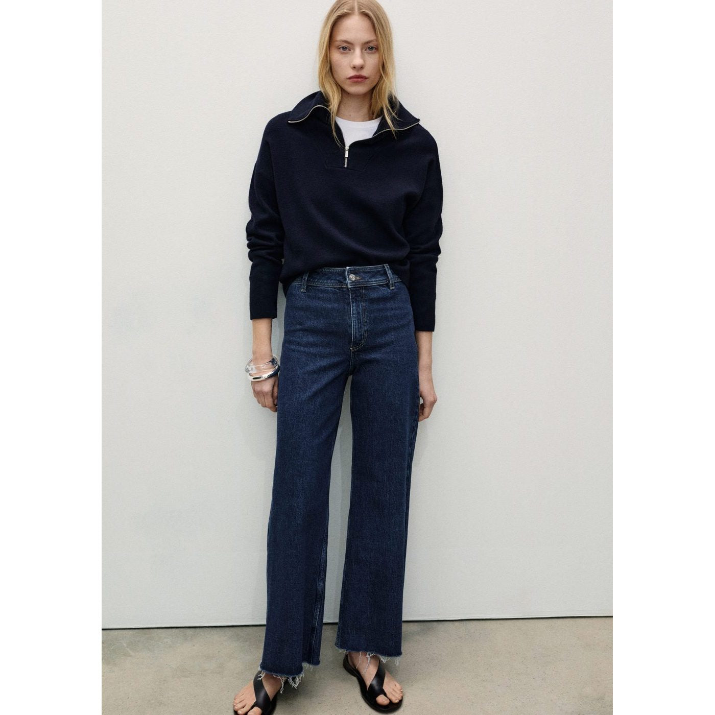 Jean Style Jupe-Culotte Catherin Taille Haute