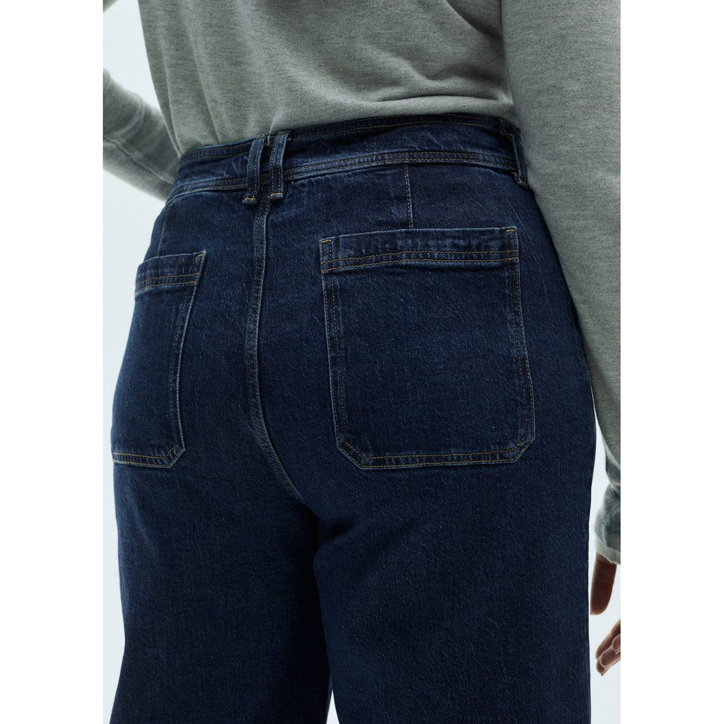 Jean Style Jupe-Culotte Catherin Taille Haute