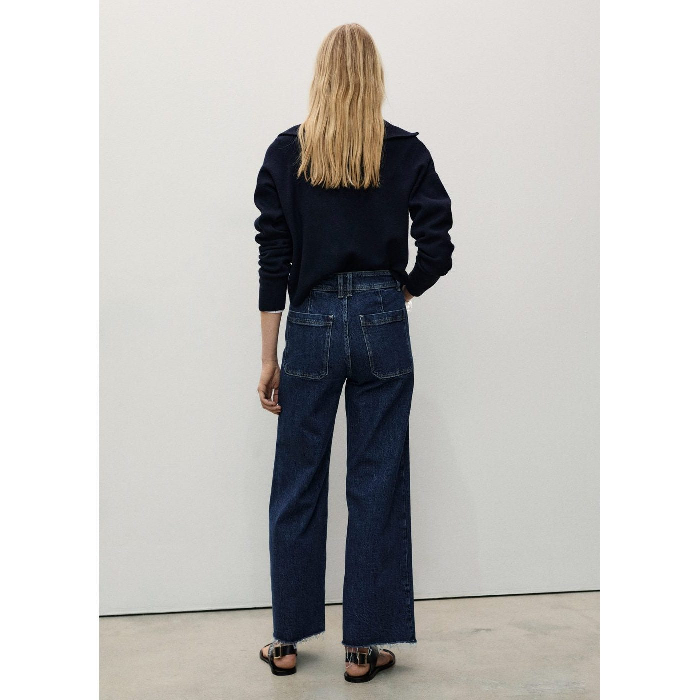 Jean Style Jupe-Culotte Catherin Taille Haute