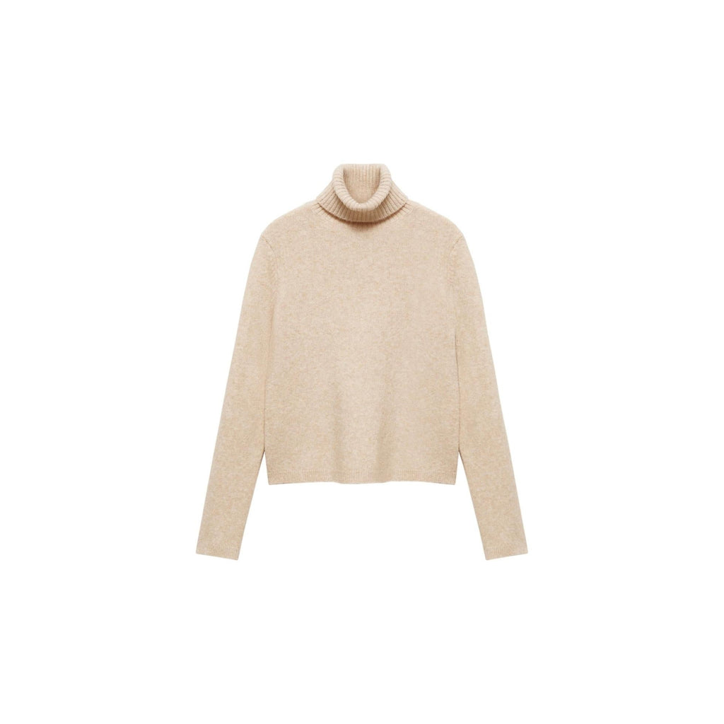 Pull-Over À Col Roulé - Ecru