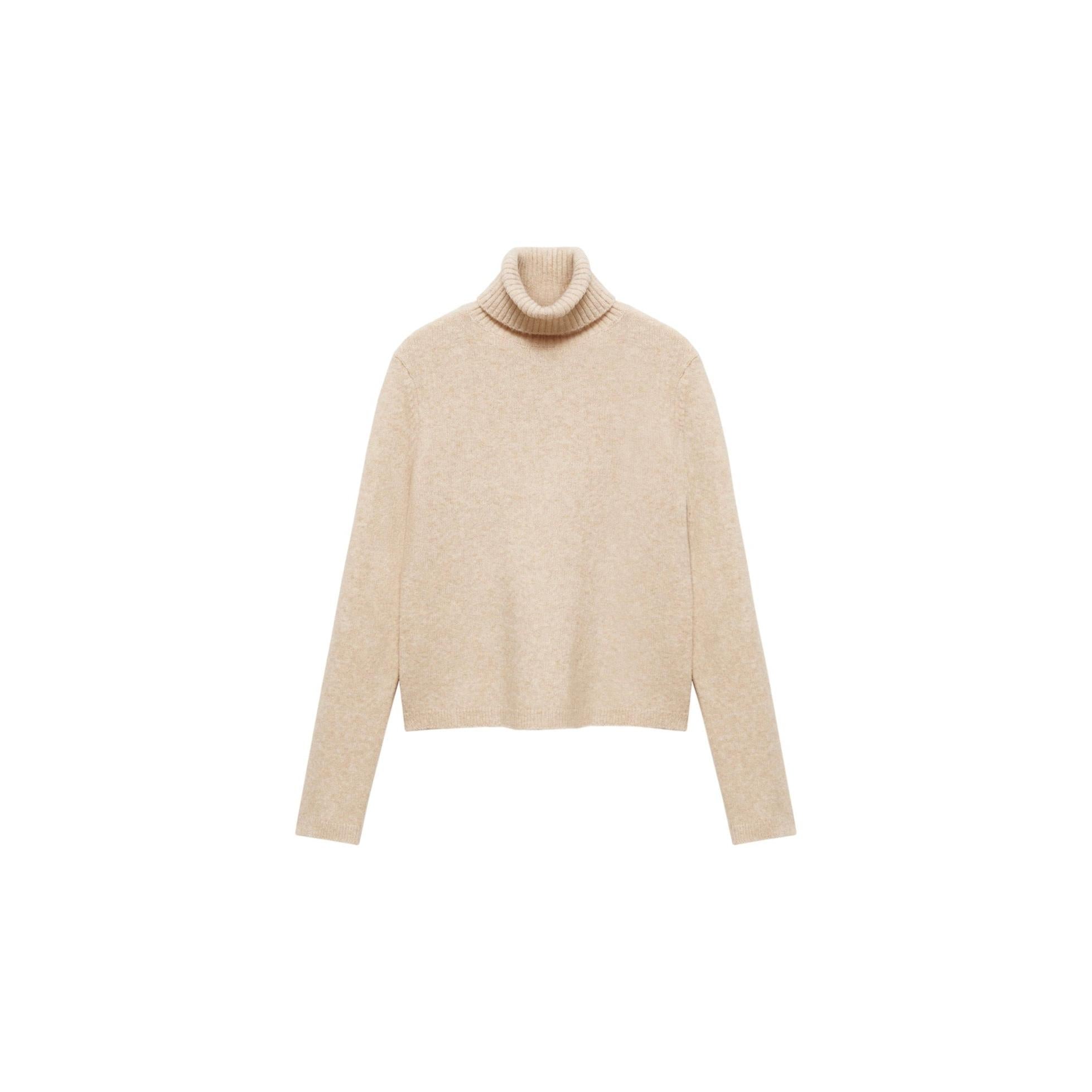Pull-Over À Col Roulé - Ecru