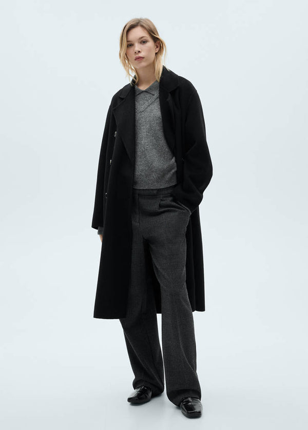 Manteau Laine Fait Main Oversize