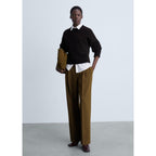 Pantalon Droit Pinces - Khaki