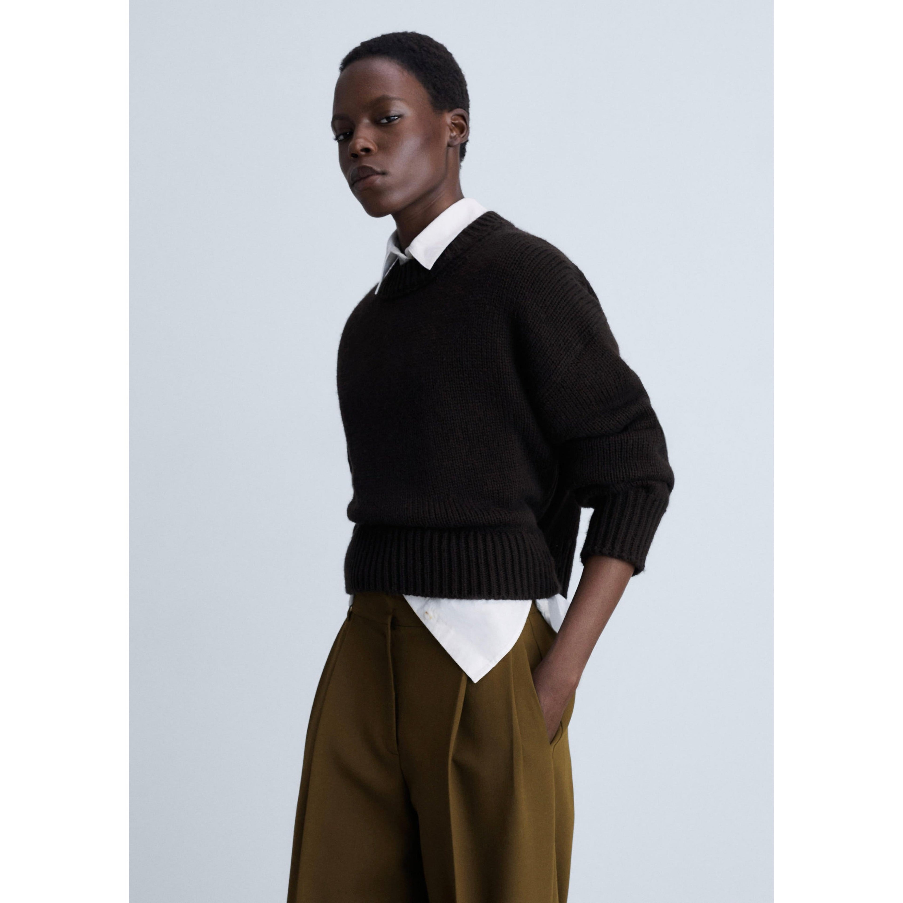Pantalon Droit Pinces - Khaki
