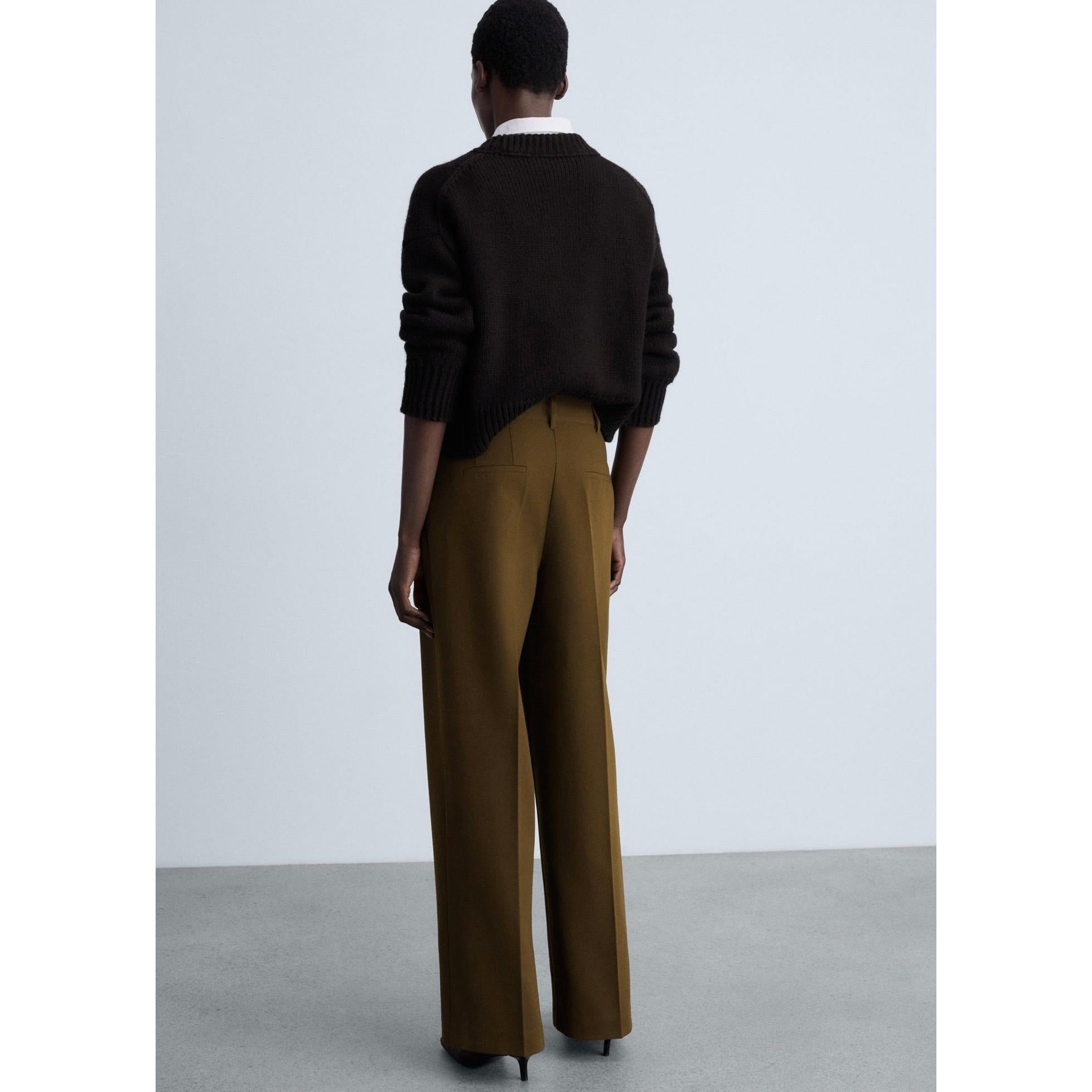 Pantalon Droit Pinces - Khaki