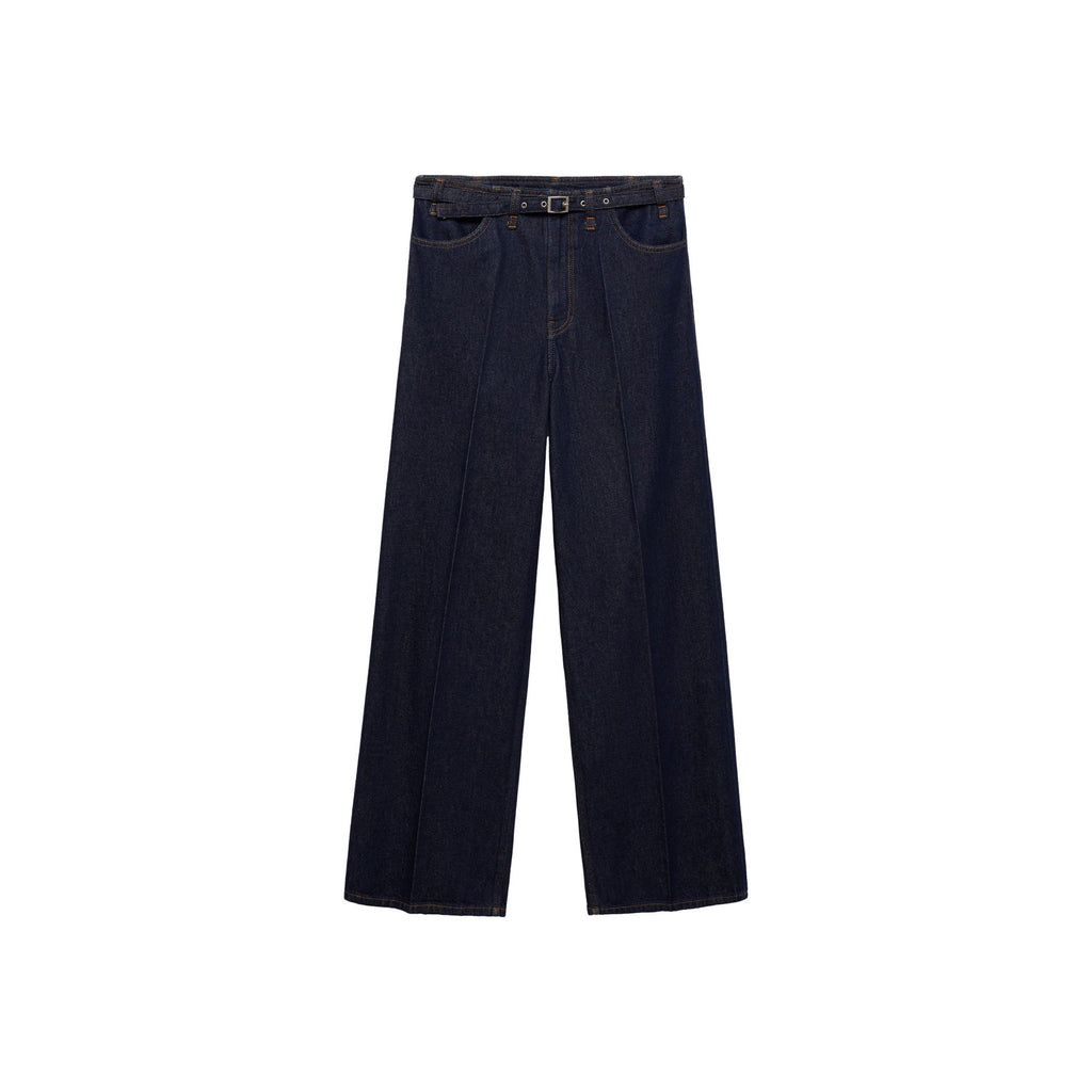 Jean Wideleg Rinse Wash Ceinture - Open Blue