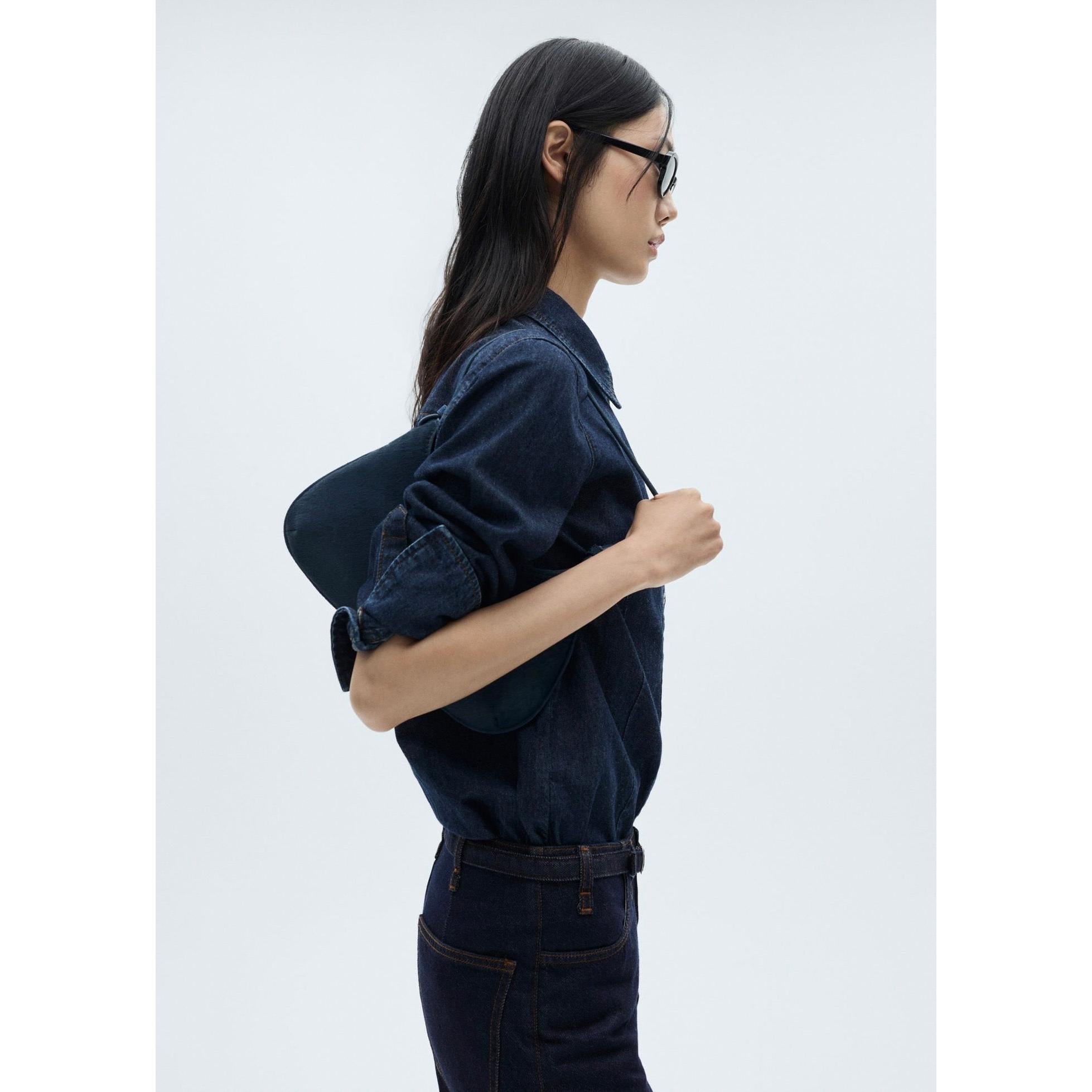 Jean Wideleg Rinse Wash Ceinture - Open Blue