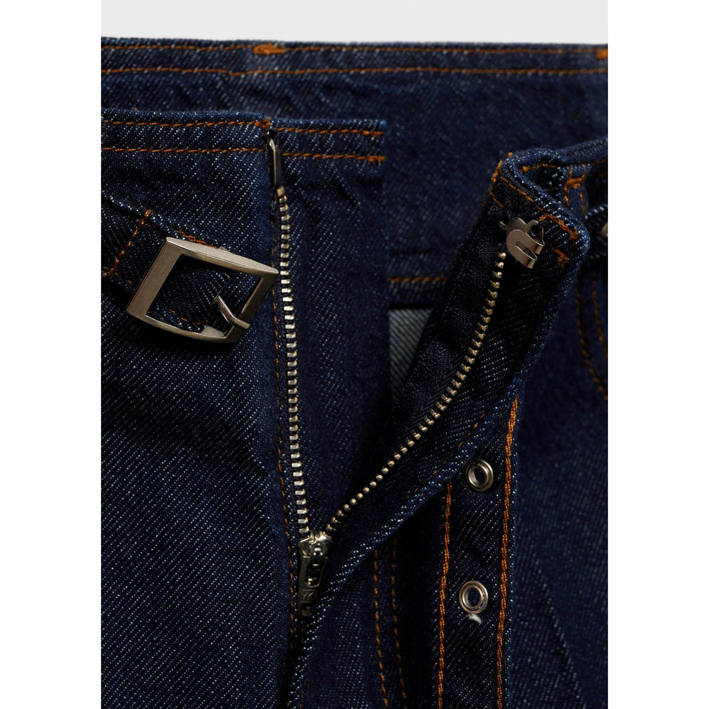 Jean Wideleg Rinse Wash Ceinture - Open Blue