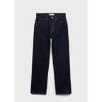 Rinse Wash High Waisted Straight Jeans - Open Blue