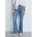 Straight Jeans Normal Waist Openings - Medium Blue