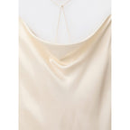 Robe Soie Encolure Drapée