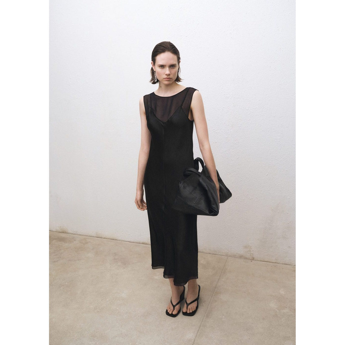 Robe Satinée Combinée
