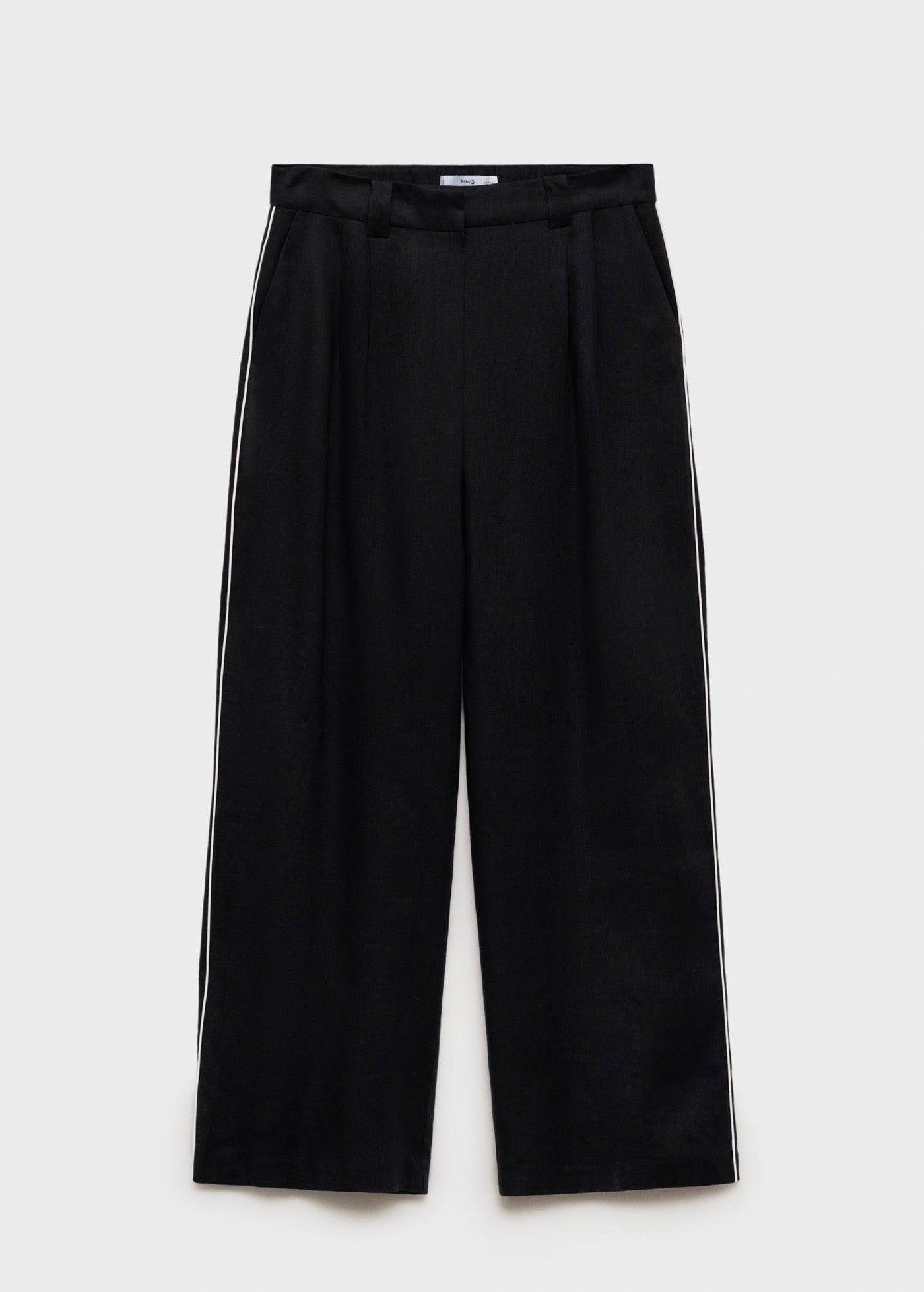 Pantalon Lin Rayures Contrastées