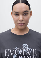 Cotton T-Shirt with Printed Message
