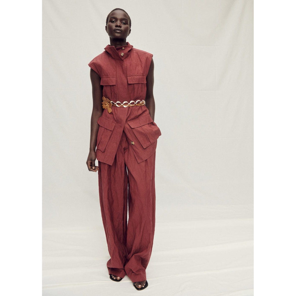 Pantalon Costume Wideleg Effet Froissé