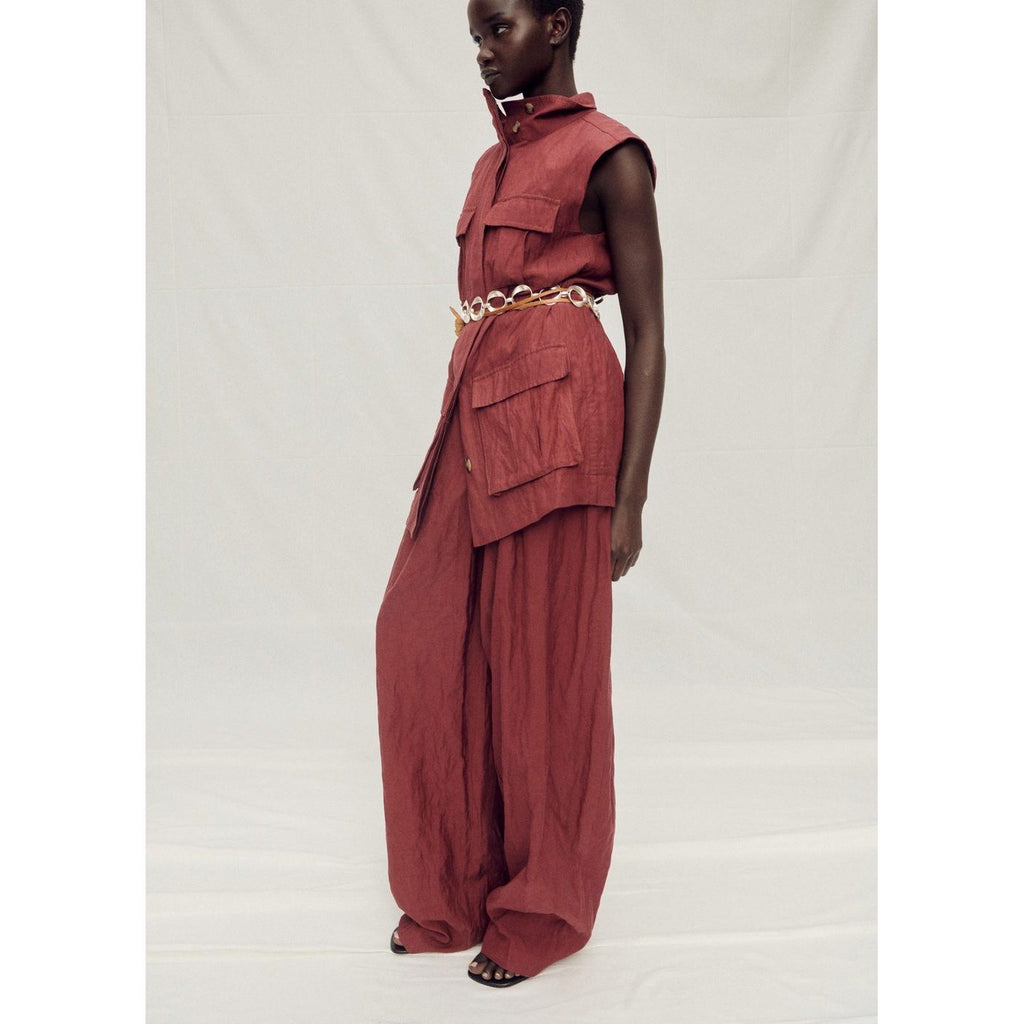 Pantalon Costume Wideleg Effet Froissé