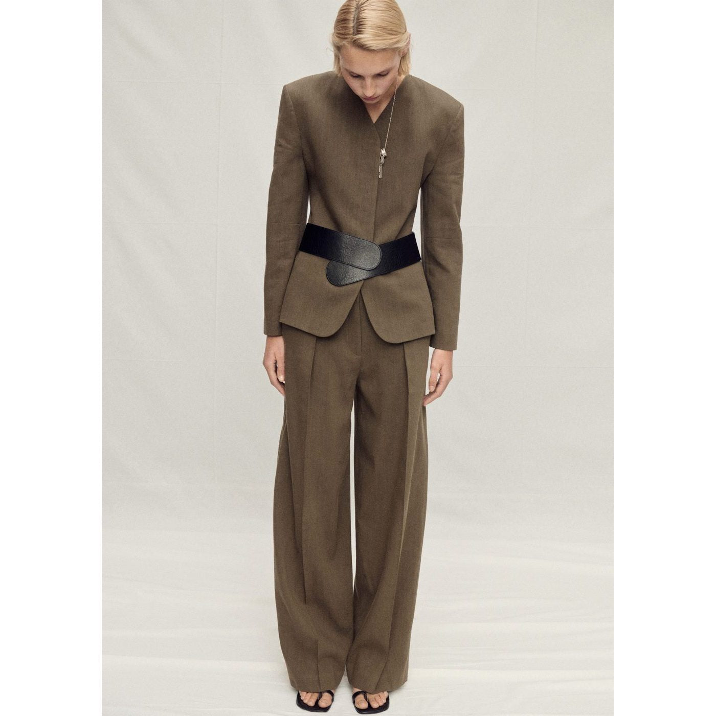 Pantalon De Costume Lin Sans Coutures