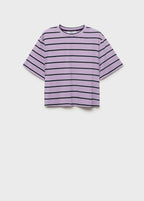 Oversized Striped T-Shirt - Light/Pastel Purple