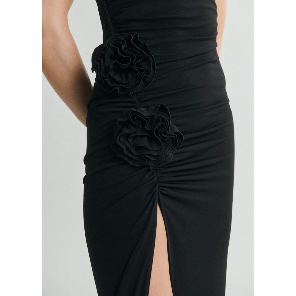 Robe Bustier Détail Fleurs