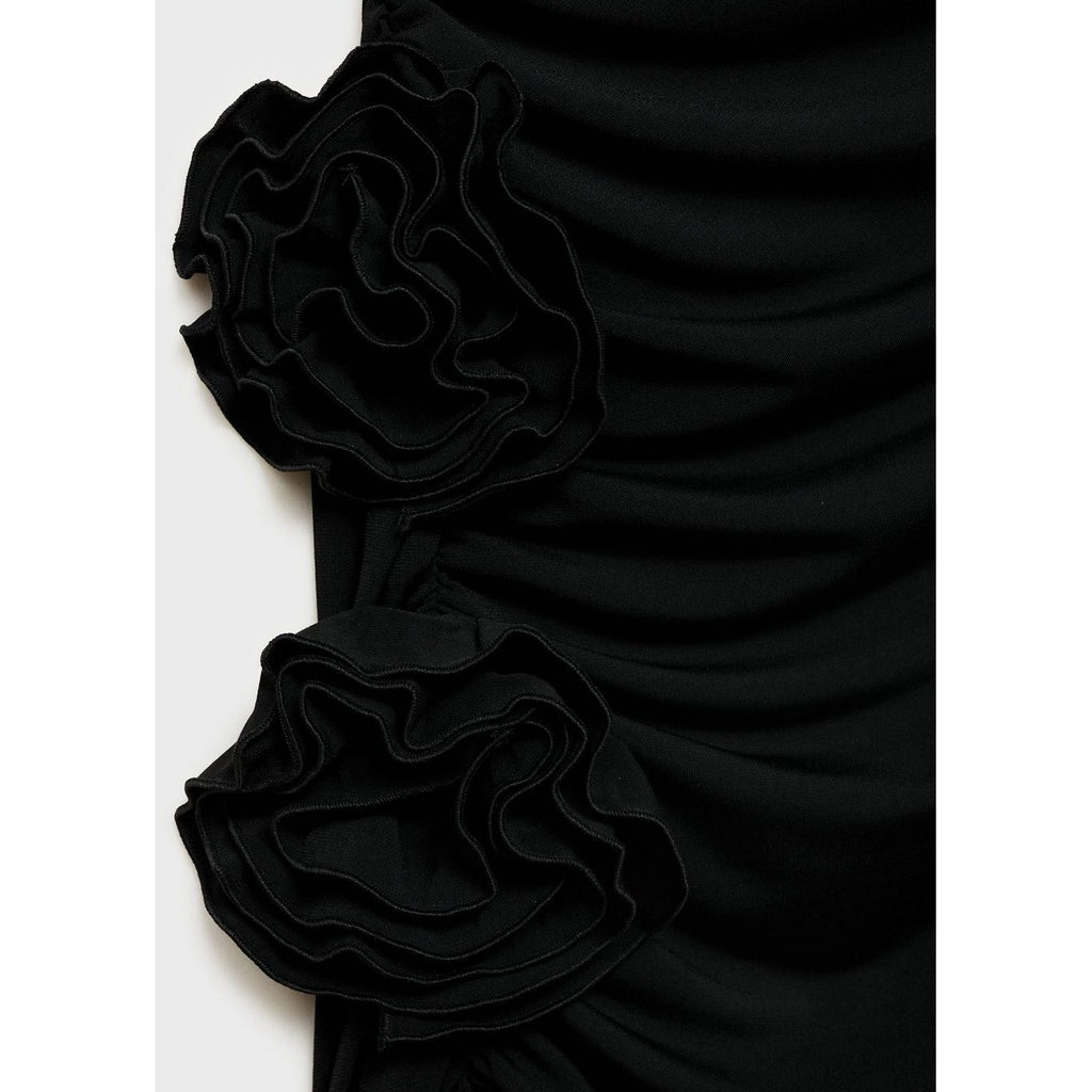 Robe Bustier Détail Fleurs