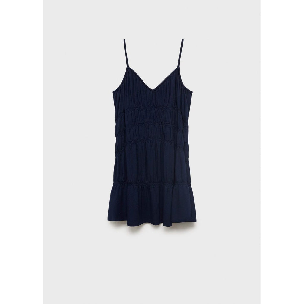 Robe Courte À Empiècements Froncés