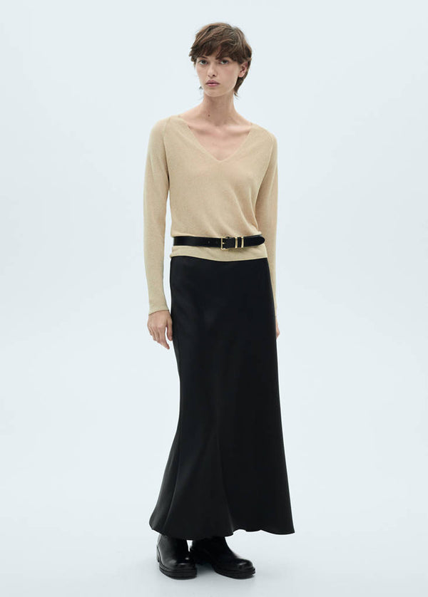 V-Neck Lurex Jumper