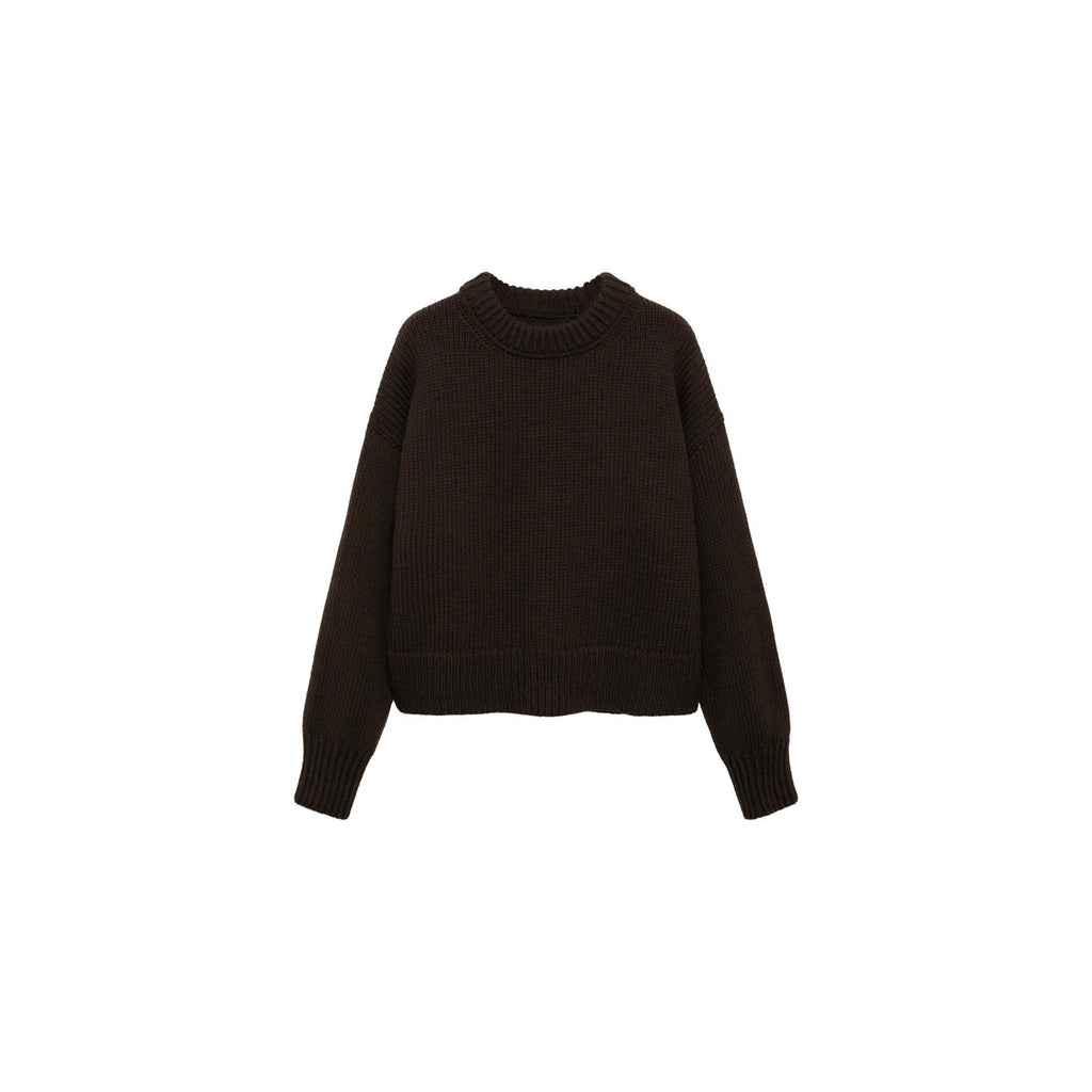 Chunky Knit Jumper with Ribbed Trims
