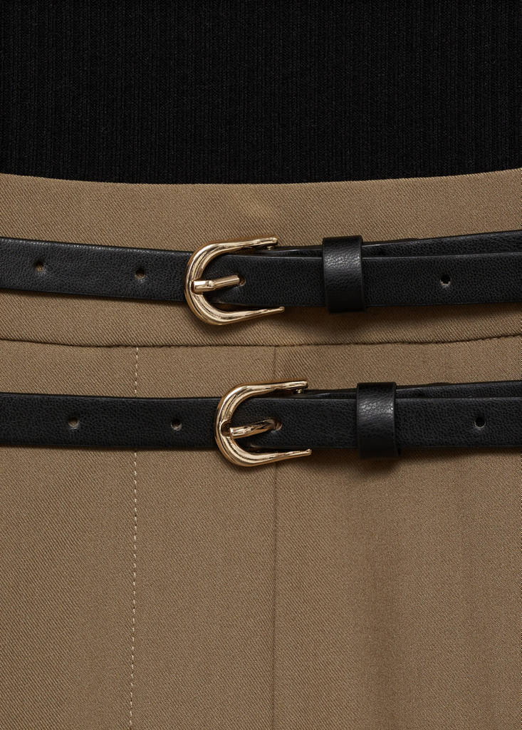 Tuta Con Cintura In Tessuto Combinato