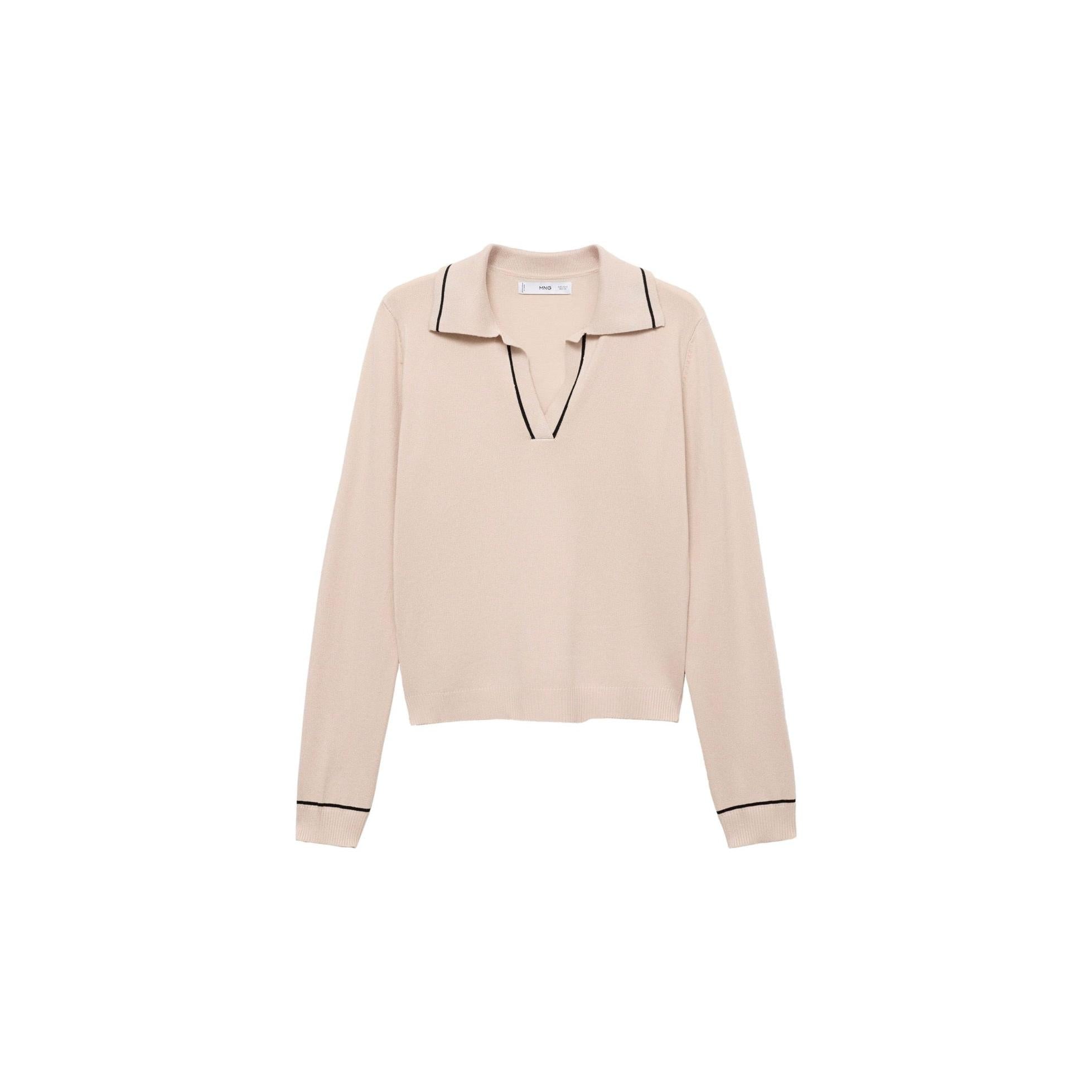Pull Revers Contrastés Liserés - Light/Pastel Grey